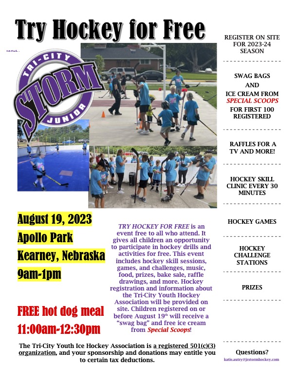 Try Hockey for Free Event Flyer