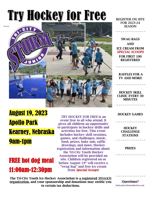 Try Hockey for Free Event Flyer Try Hockey for Free Event Flyer